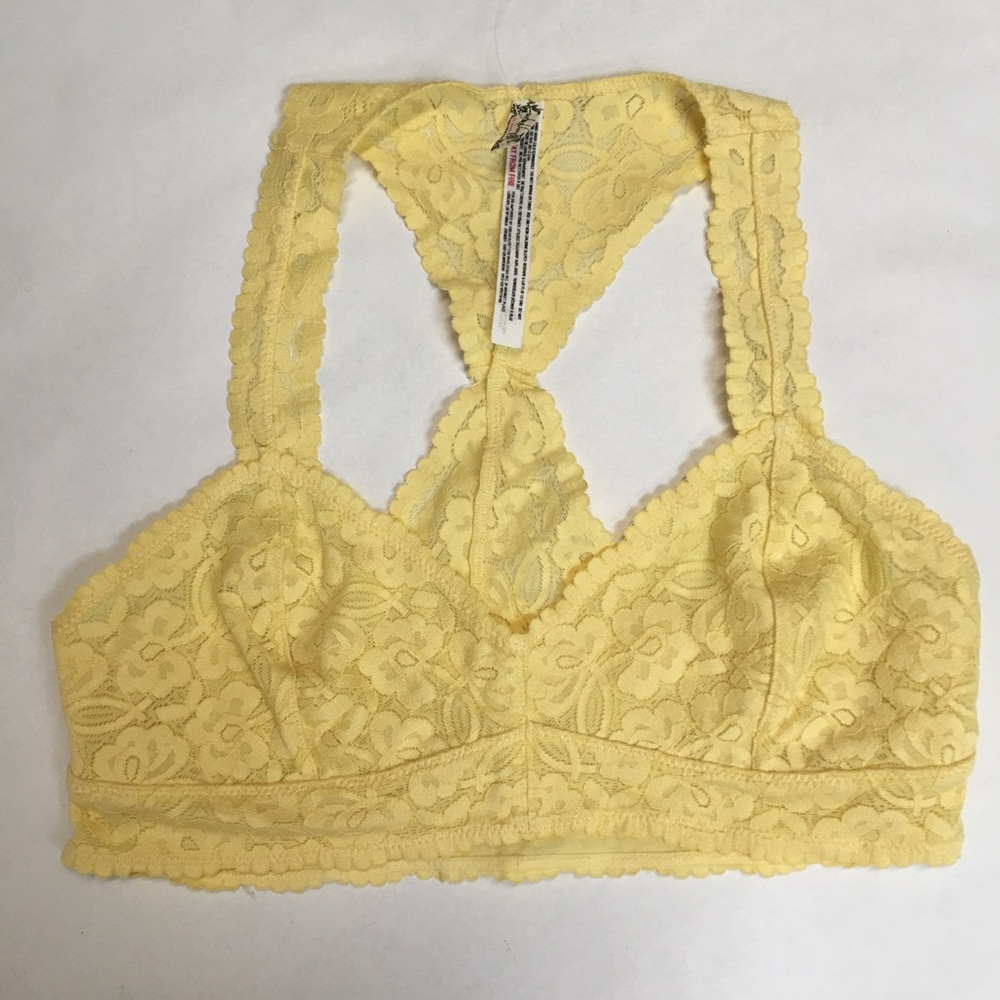 FREE PEOPLE yellow bralette size L